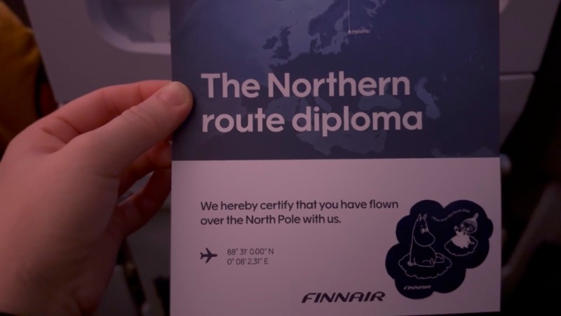 北極圏上空を飛んだ証拠のシール