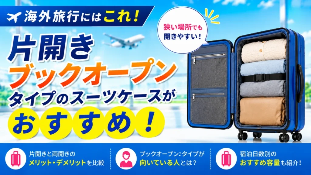 ふたタイプスーツケース