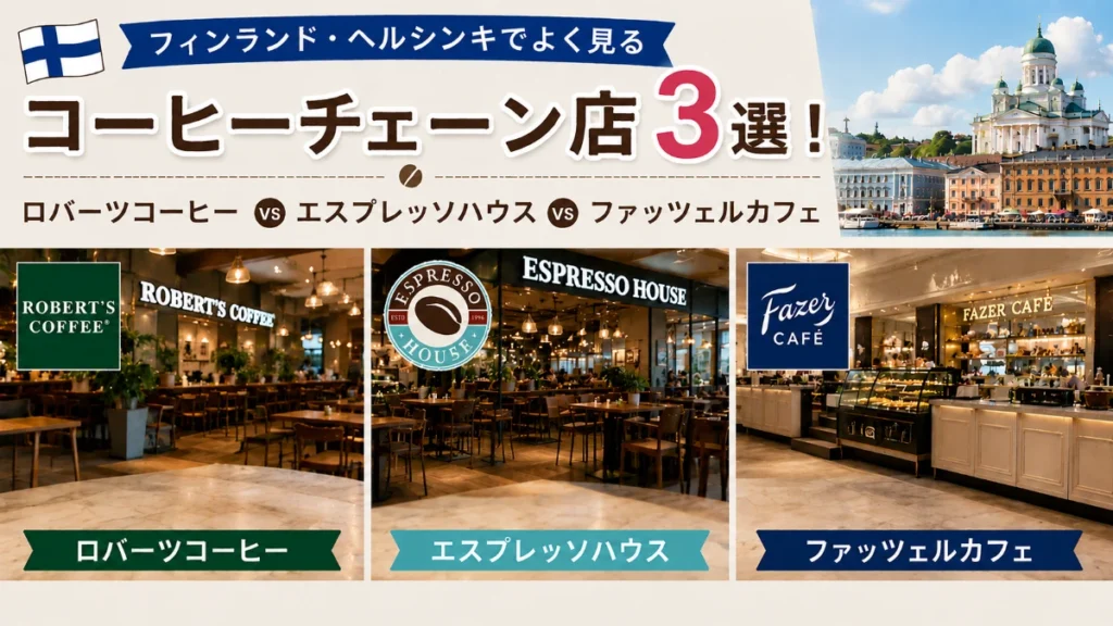 ヘルシンキのコーヒーチェーン店
