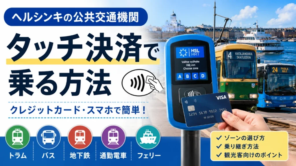 ヘルシンキ交通クレジットカードタッチ決済