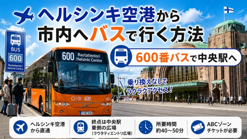 ヘルシンキ空港から市内へバスで行く方法